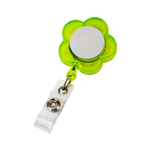 Floral Employee Badge Holder with Retractable Cord