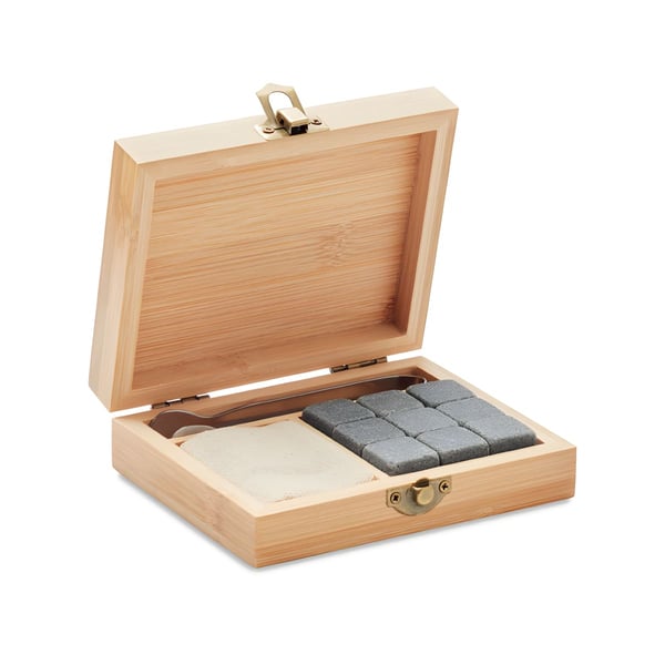 Luxury Bamboo Ice Stone Set for Drink Preservation