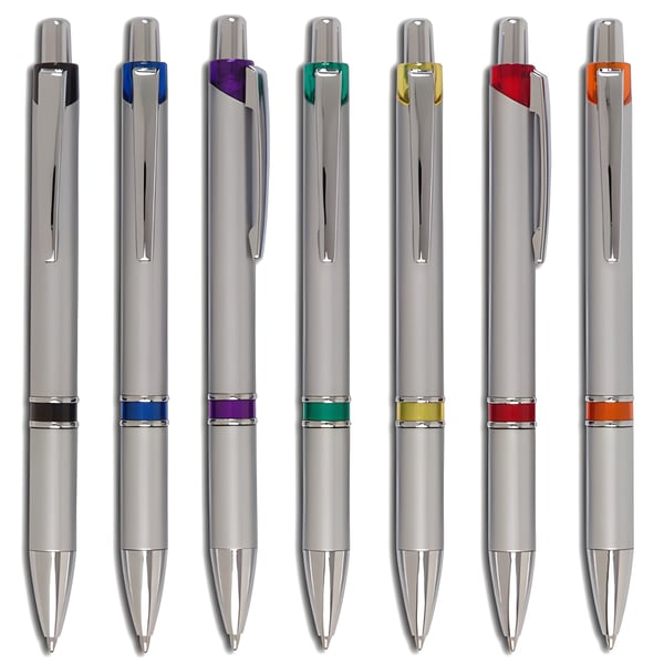 Gypsy Silver Ballpoint Pen with Stylish Metal Accessories
