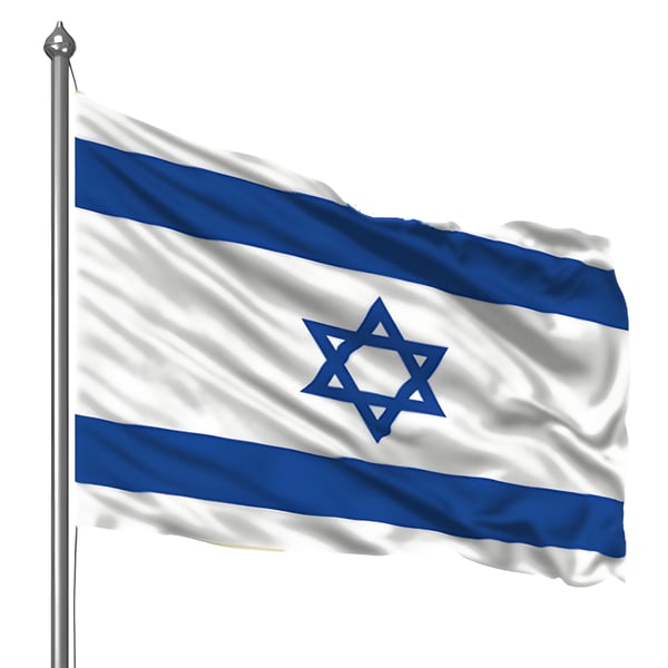 דגל ישראל איכותי עם שרוול השחלה - גודל 1/1.5 מטר