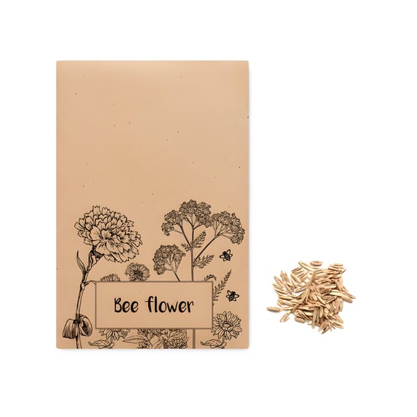 Bee Flower Mixed Seeds in Eco Kraft Envelope