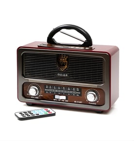 רדיו רטרו נייד עם שלט רחוק