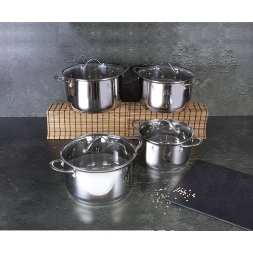 סט כלי בישול פרימיום 8 חלקים ב-Silver