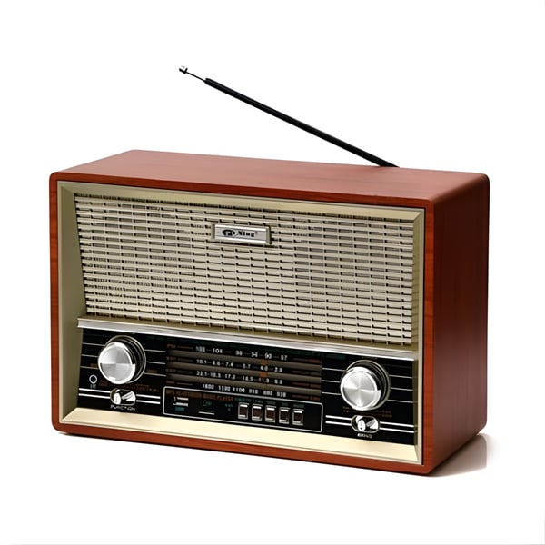 Elegant Retro Radio with Wooden Casing