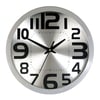 Glass Wall Clock with Aluminum Frame - 36 cm