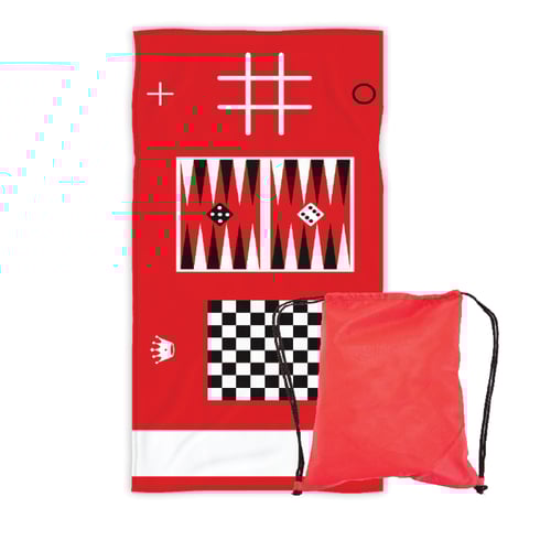 מגבת חוף מעוצבת עם משחקים - חווית משחק ייחודית