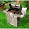 Stainless Steel Gas Grill 3+1 Burners with Side Cooker by Stanley