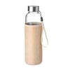 Glass Drinking Bottle with Neoprene and Jute Sleeve