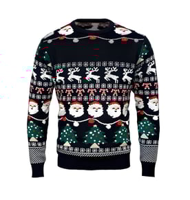 סוודר חג המולד מואר עם נוריות LED באקריליק