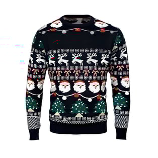 סוודר חג המולד מואר עם נוריות LED באקריליק