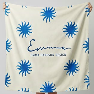 מגבת חוף זוגית איכותית 140x140 עם הדפס צבעוני מלא לפי גרפיקה של הלקוח