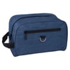 תיק כלי רחצה עם כיס רוכסן בחזית וידית נשיאה - כחול
