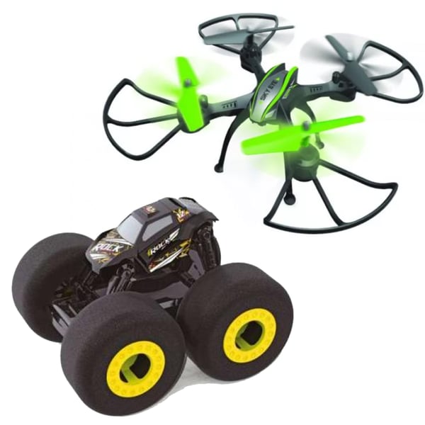 Remote-Controlled Drone and Stunt Car Set by MACHINA