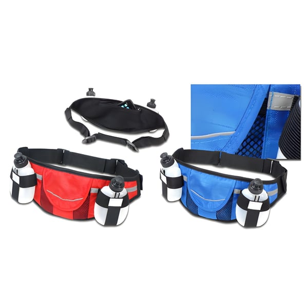 פאוץ' ריצה דינמי עם בקבוקי שתייה ומחזירי אור