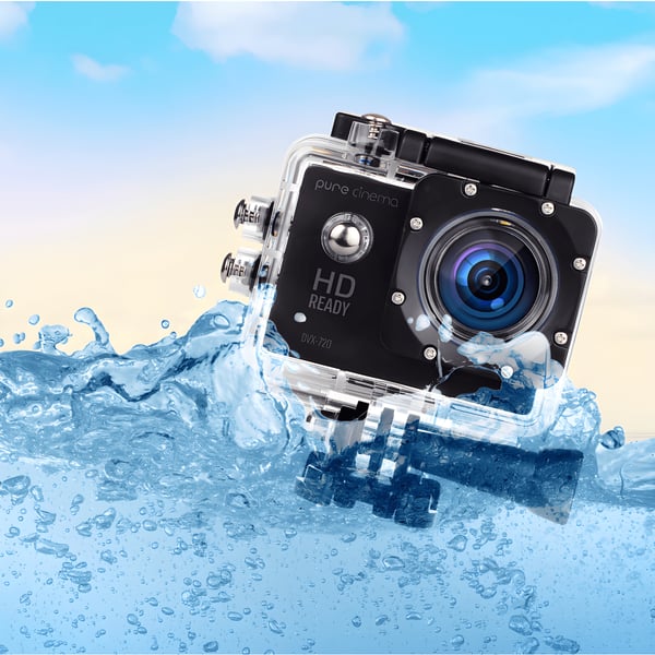 מצלמת ספורט עמידה במים HD Ready עם עדשה רחבה