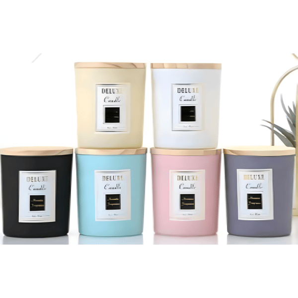 Scented Candle in Glass Cup with Bamboo – Natural Aroma