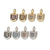 Metal Dreidel N.G.H.P with Stones – 4 cm, Gold/Silver