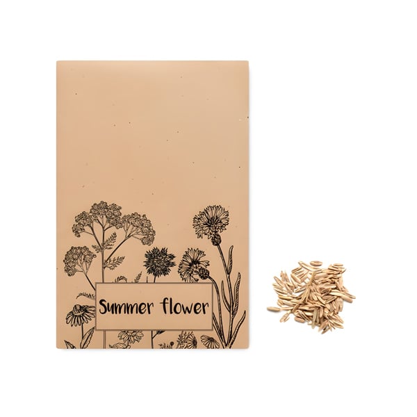 Vibrant Summer Flower Seeds in Kraft Envelope