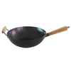 Professional Carbon Wok 34cm with Wooden Handles by SOLTAM