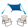 Folding Camping Chair with Stylish Beach Canopy