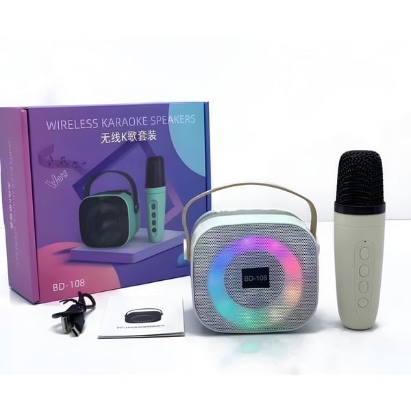 Wireless Karaoke Set with Powerful Mini Speaker
