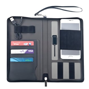 Elegant Document Bag with Portable Battery Connection - Ocean