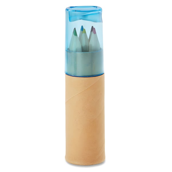 6-Piece Coloring Pencil Set with Sharpener Lid