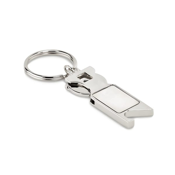 Versatile Key Ring with Euro Token & Bottle Opener