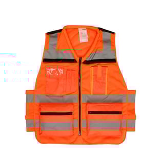 אפוד עבודה זוהר מקצועי עם פסים מחזירי אור