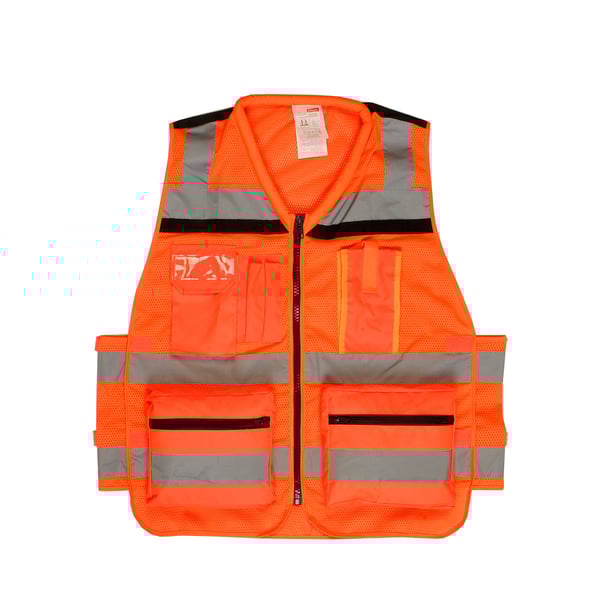 Professional High-Visibility Work Vest with Reflective Stripes