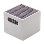 סט 4 מגבות ידיים יוקרתיות במארז עץ מהודר