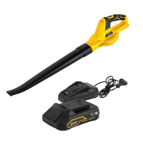 מפוח עלים נטען חזק 20V עם סוללה ומטען