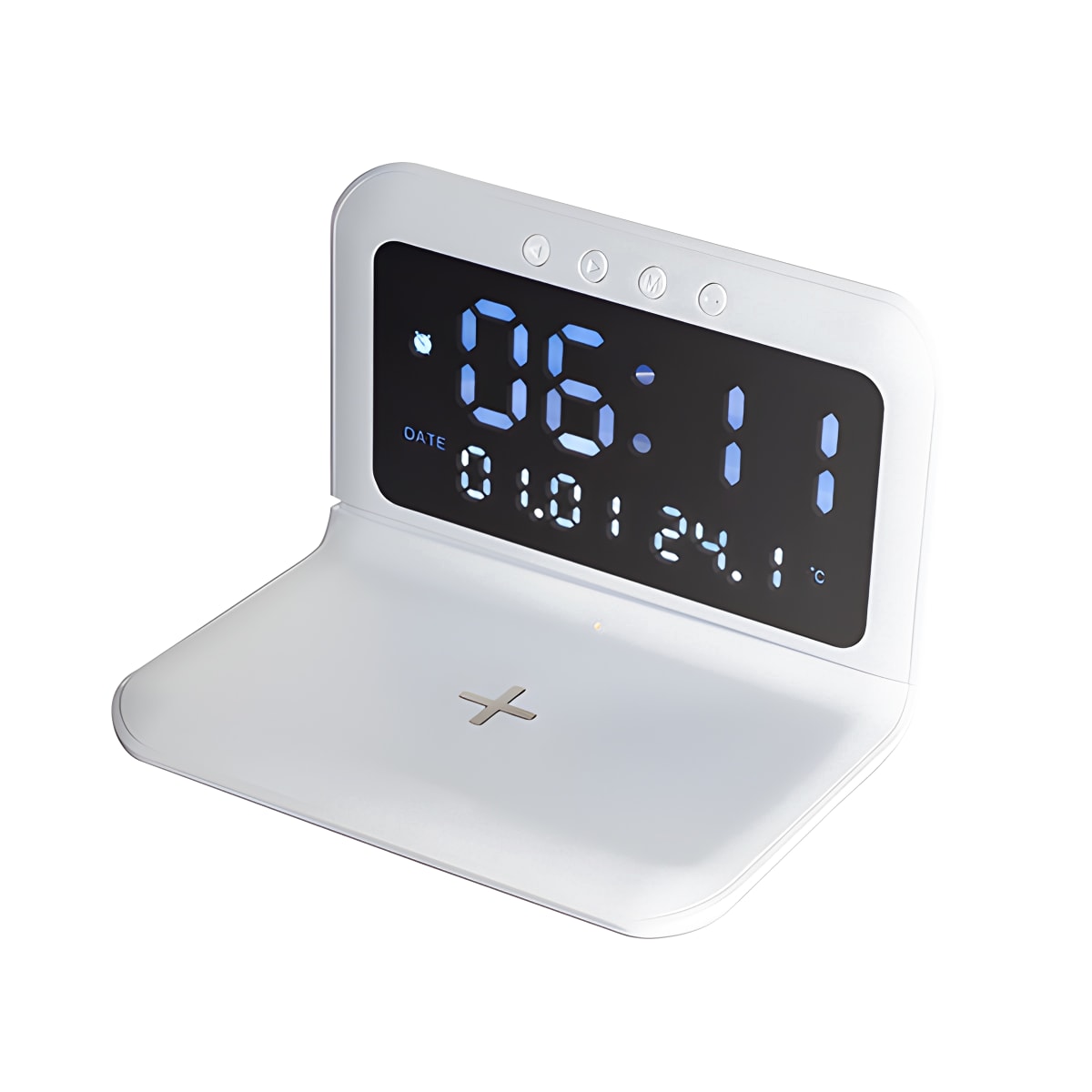 מטען אלחוטי מהיר 15W עם שעון דיגיטלי וביצועים מתקדמים