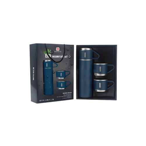 תרמוס יוקרתי חצי ליטר עם 3 כוסות באריזת מתנה