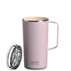 Tower Mug ספל תרמי נירוסטה ציפוי קרמי פנימי PURAMIC מכסה טריטן 600 מ"ל מבית ASOBU - ורוד