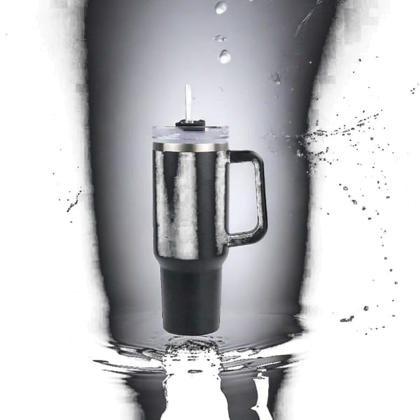 כוס תרמית מפוארת 1.2 ליטר בצבע שחור