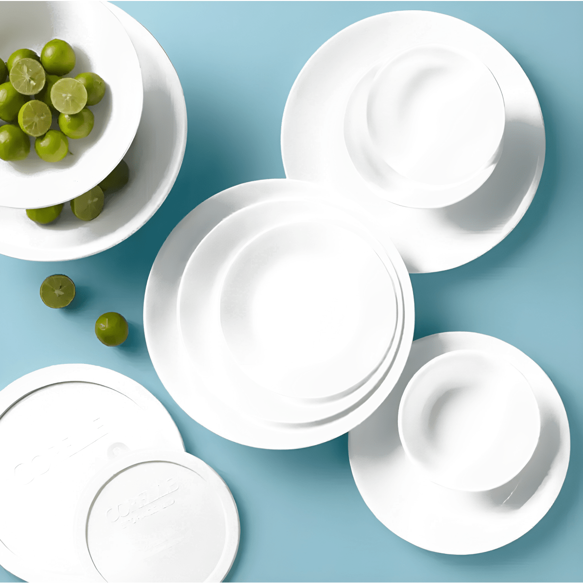 סט צלחות זכוכית קורנינג 18 חלקים - מתאים ל-6 סועדים