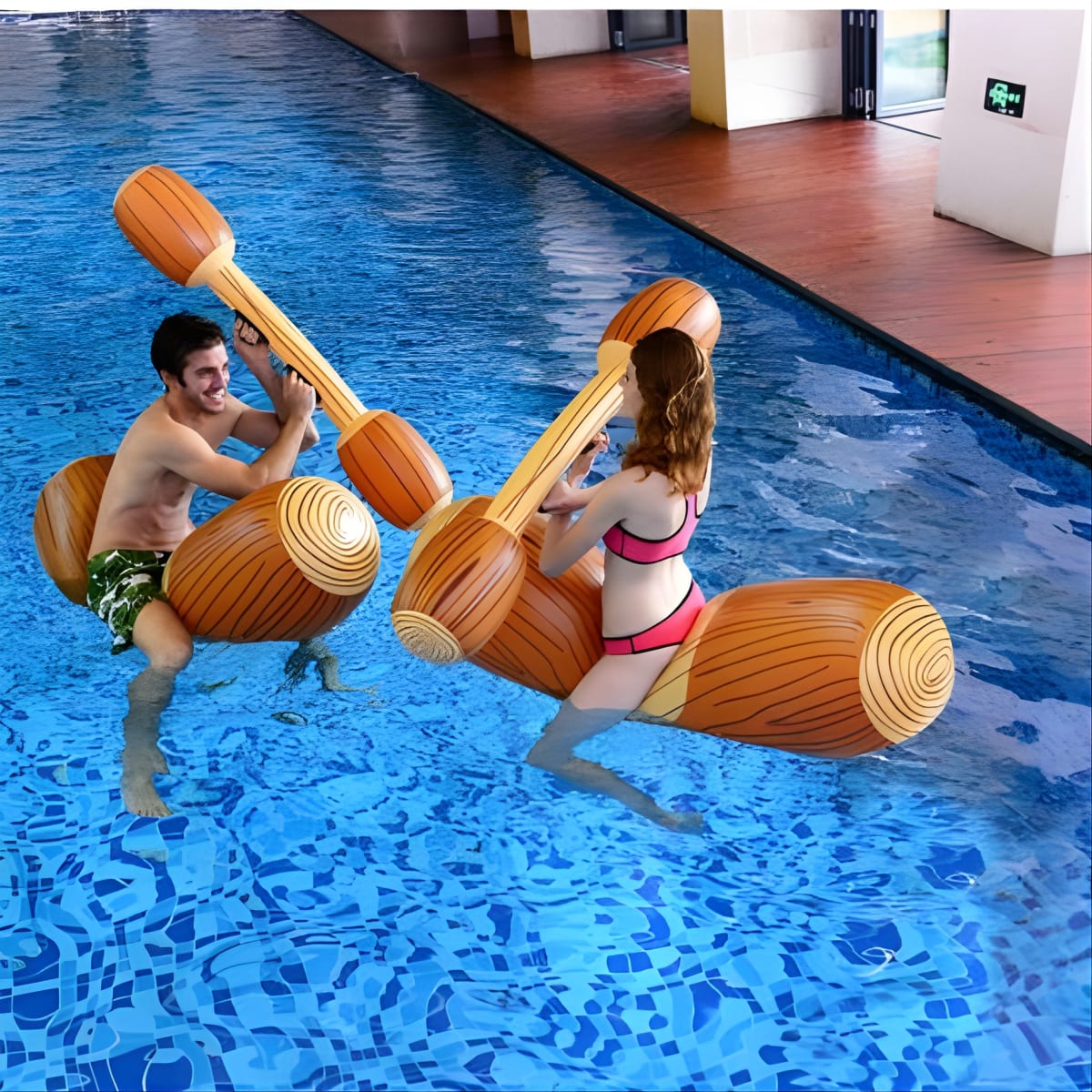 משחק אתגרי בריכה: קרב מצופים למבוגרים