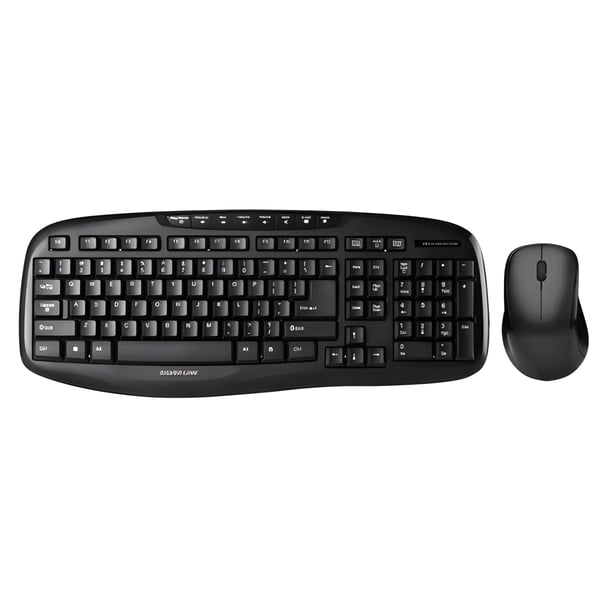 SILVER LINE Wireless Hebrew Keyboard and Mouse Set for Ultimate Comfort