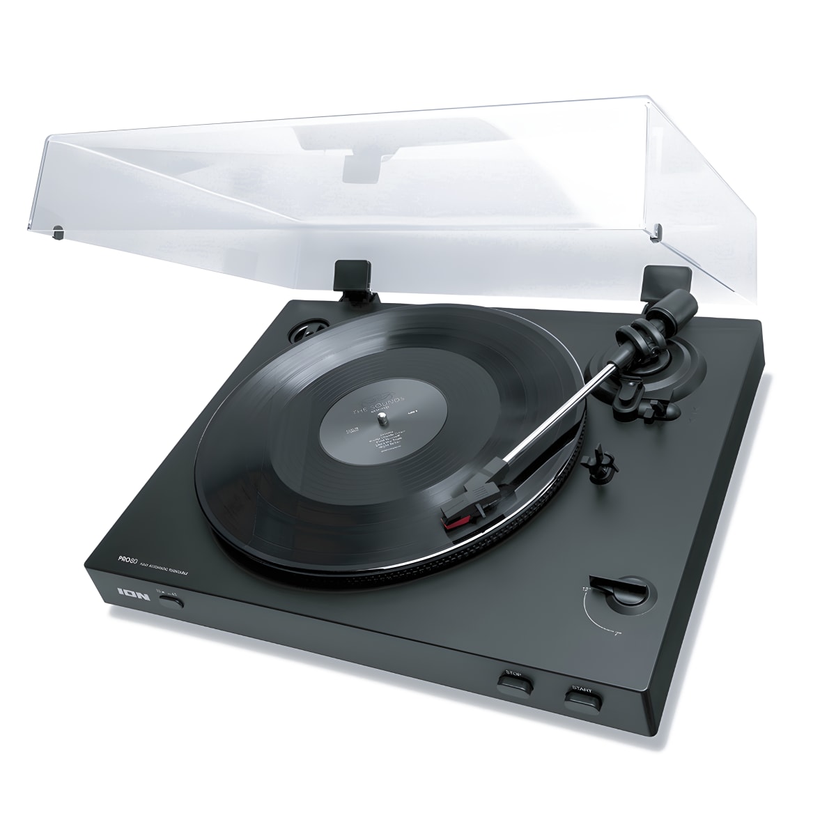 פטיפון אוטומטי חכם עם הנעת רצועה וכיסוי ION