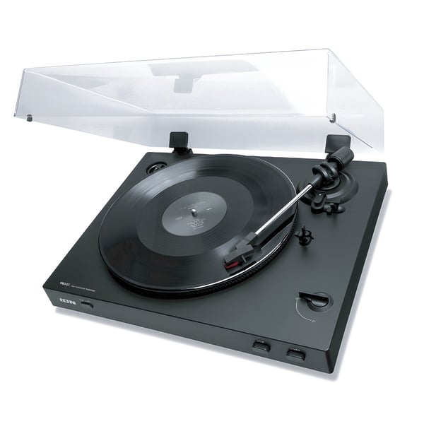 פטיפון אוטומטי חכם עם הנעת רצועה וכיסוי ION