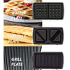 BENATON Stainless Steel Electric Toaster with Interchangeable Plates