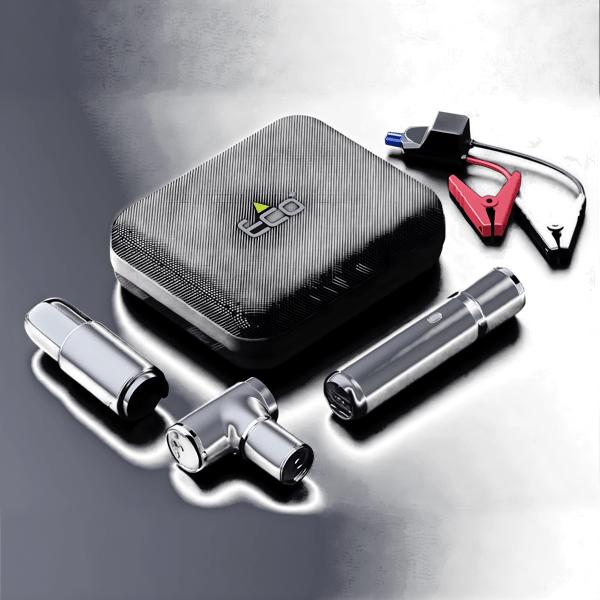 מכשיר 5 ב-1 לרכב ECO: בוסטר, סוללת גיבוי, משאבת אוויר ועוד