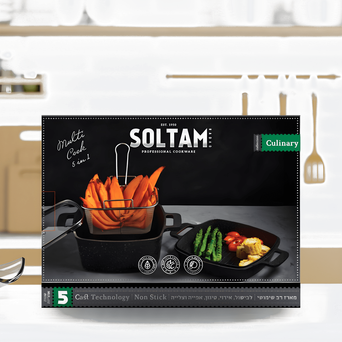 מארז מחבת וסיר רב שימושיים מסדרת CULINARY של SOLTAM