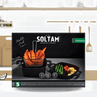מארז מחבת וסיר רב שימושיים מסדרת CULINARY של SOLTAM