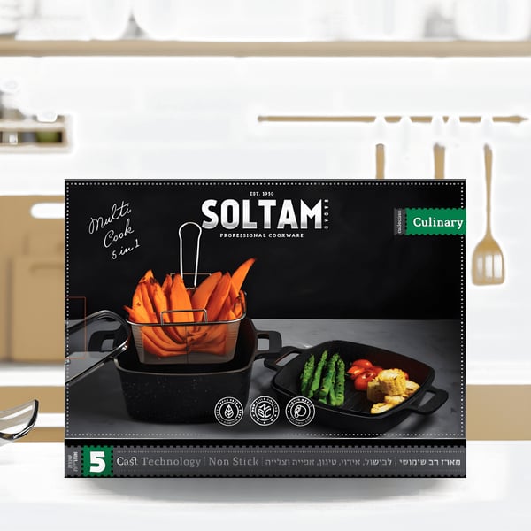 מארז מחבת וסיר רב שימושיים מסדרת CULINARY של SOLTAM