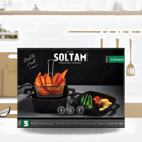 מארז מחבת וסיר רב שימושיים מסדרת CULINARY של SOLTAM