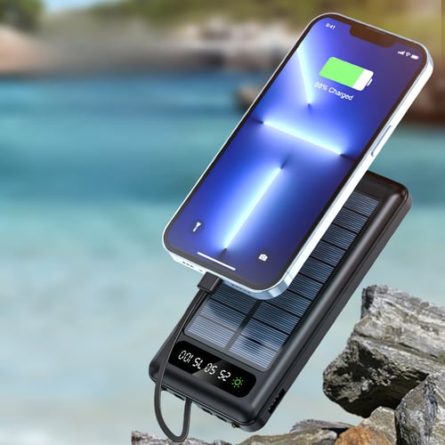 מטען נייד סולארי חזק במיוחד עם פאנל סולארי