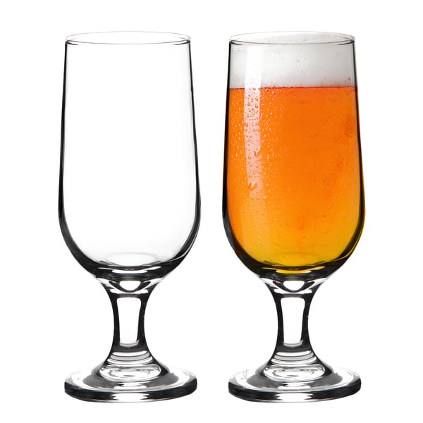 Set of 6 Beer Glasses with Elegant Stem Design - Regensburg