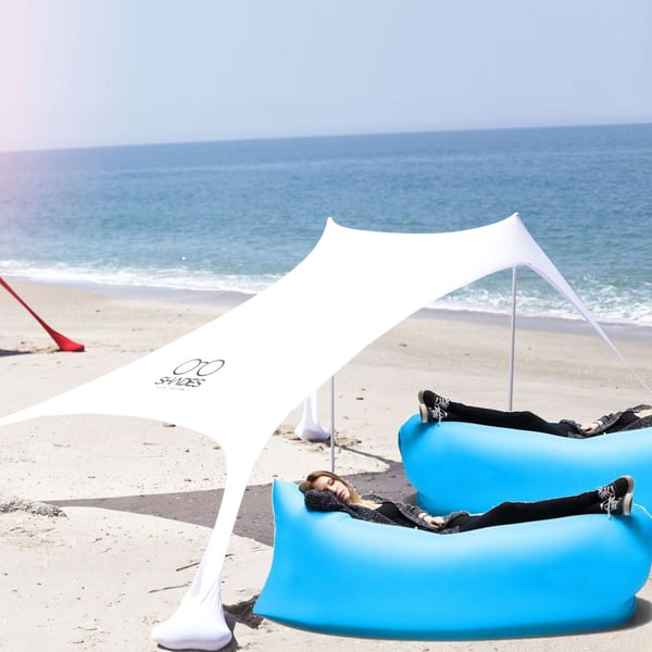 Beach Shade Set with Inflatable Loungers - The Perfect Summer Experience